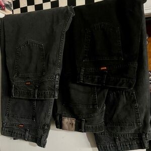 5 Pairs of Black Denim Jeans , Size 40" x 32" ,